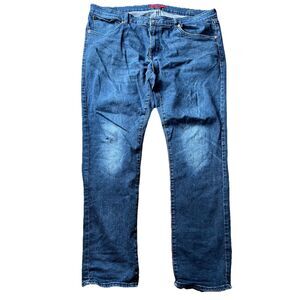 MBX Straight Leg Denim Blue Jeans Pants Stretch Men's 36x32